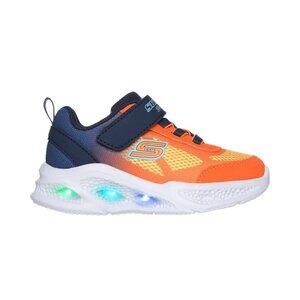 Skechers   Meteor   Lights   Big   Kids   Navy   Orange   Running   Sneakers